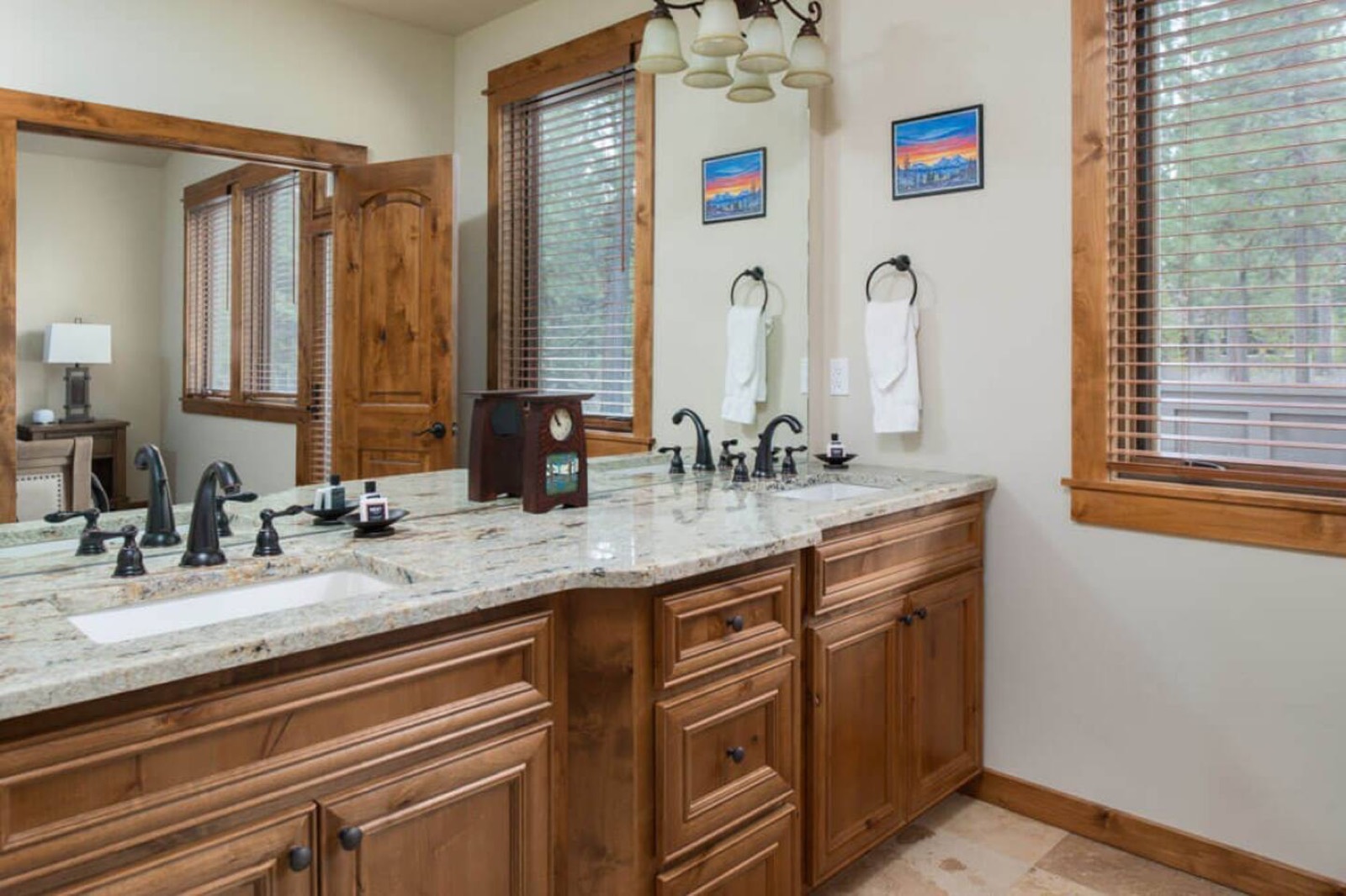 En-suite bathroom beside the main-floor king bedroom