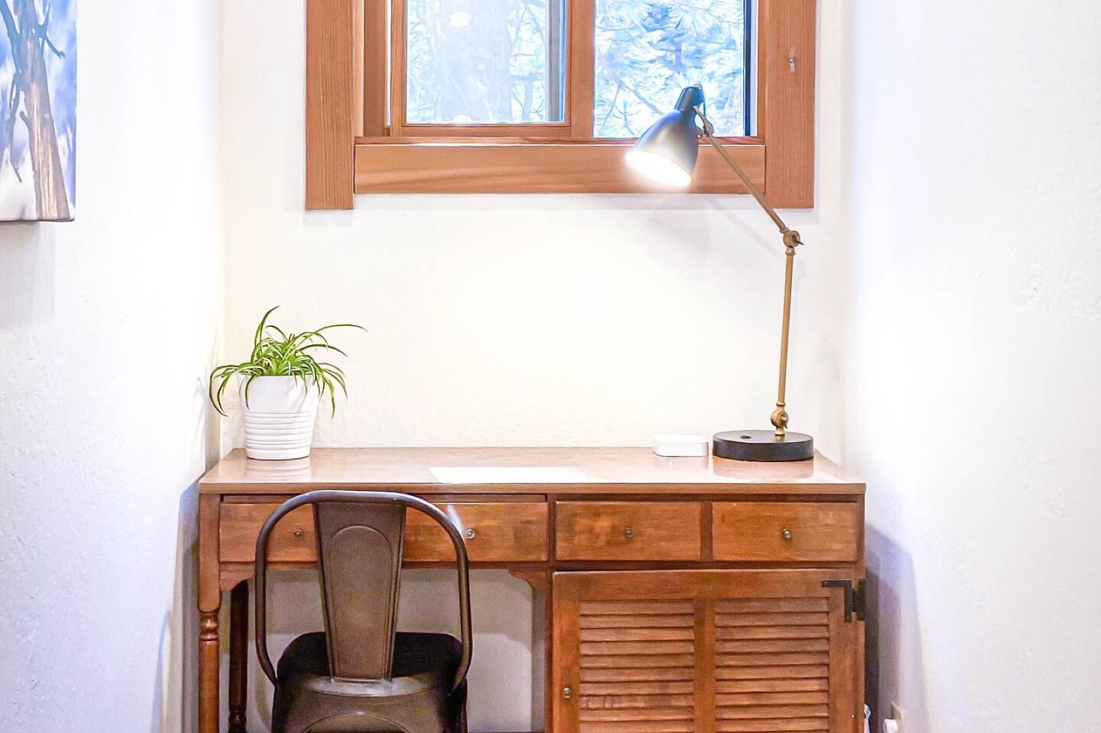 Desk beside a window in the Northstar condo