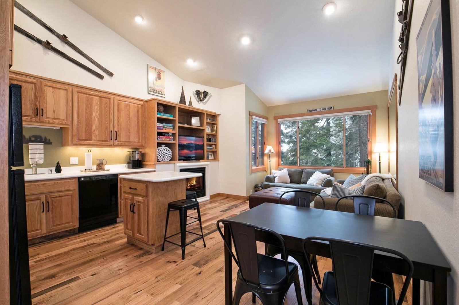 Open living and dining area in the Northstar condo